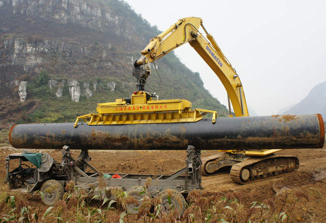  Application case of pipeline suction crane